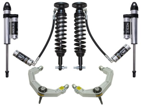 ICON 2015+ Ford F-150 4WD 2-2.63in Stage 4 Suspension System w/Billet Uca (1x ico98505DJ, 1x ico97720P, 1x ico91811)