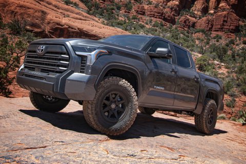 ICON 2022+ Toyota Tundra 0-2.25in Stage 2 Suspension System (2x ico58671, 1x ico55154, 2x ico56516)