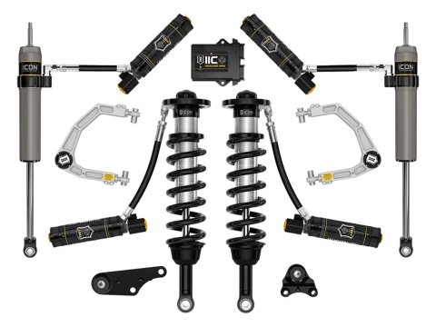 ICON 2024+ Toyota Tacoma 1.25in-3in Stage 6 Suspension System - Billet (1x ico53509, 1x ico55160, 1x ico58780E, 1x ico57808EP, 1x ico58552DJ)