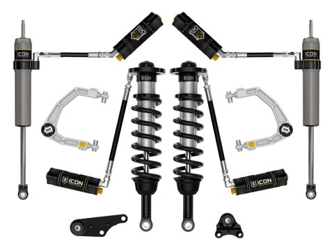 ICON 2024+ Toyota Tacoma 1.25in-3in Stage 5 Suspension System - Billet (1x ico55160, 1x ico58780C, 1x ico57808CP, 1x ico58552DJ)