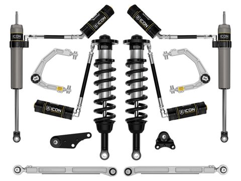 ICON 2024+ Toyota Tacoma 1.25in-3in Stage 7 Suspension System - Billet (1x ico54002, 1x ico55160, 1x ico58780, 1x ico57808P, 1x ico58552DJ)