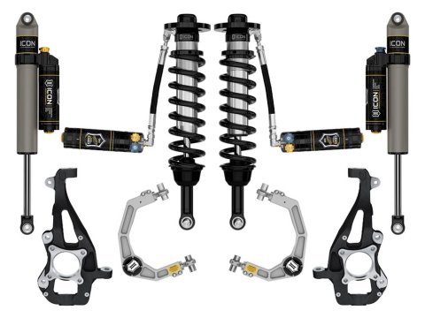 ICON 21-24 Ford F-150 4WD 2.5 Series Stage 4 Billet CDXS Suspension System w/ Leaf Pack (Bundled Kit)
