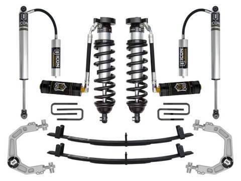 ICON 95.5-04 Toyota Tacoma 0-3in. Stage 5 Suspension System W/ Billet Upper Control Arms (1x ico51100, 2x ico56502R, 1x ico58715C, 1x ico58500DJ)