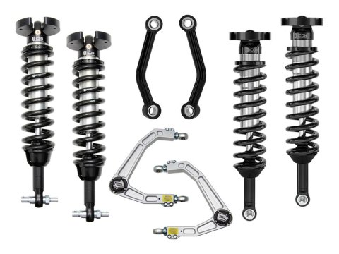 Icon 21-24 GM SUV 2.5-3in Stage 2 Suspension System - Billet (1x ico78720DJ, 1x ico71605, 1x ico71610, 1x ico71020)
