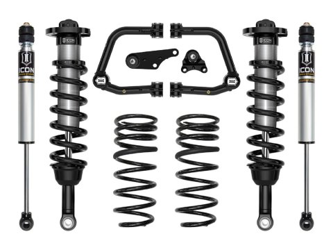 Icon 2024+ Toyota Tacoma 1.25-3in Stage 2 Suspension System  w/ Tubular Overland Rear Coils (Bundled Kit)