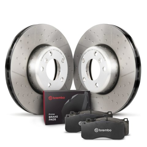 Brembo OE 12-15 BMW 335i/14-16 335i GT xDrive/13-15 335i xDrive/16-18 340i Front Disc Brake Kit (2x bre09.C394.13, 1x breP06088)
