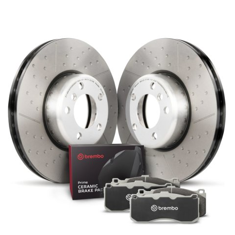 Brembo OE 12-15 BMW 335i/14-16 335i GT xDrive/13-15 335i xDrive/16-18 340i Front Disc Brake Kit (2x bre09.C394.13, 1x breP06088N)