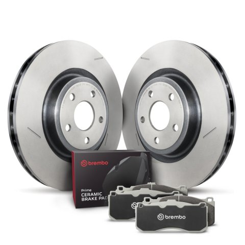 Brembo OE 2010 Chrysler 300/12-14 300/11-20 Dodge Challenger/2010 Charger Rear Disc Brake Kit (2x bre09.A182.21, 1x breP11024N)