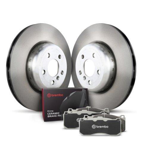 Brembo OE 08-10 BMW 535i/04-05 545i/06-10 550i/04-05 645Ci/06-10 650i Rear Disc Brake Kit (2x bre09.C418.13, 1x breP06026N)