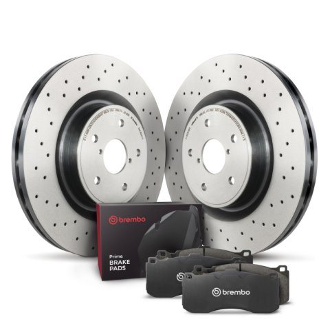 Brembo OE Rear Disc Brake Kit (2x bre09.B743.51, 1x breP50103)