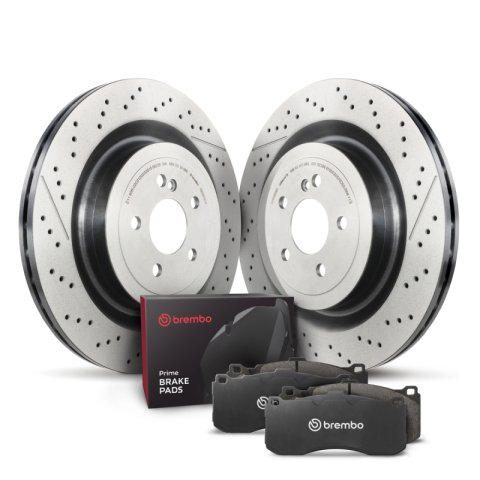 Brembo OE Rear Disc Brake Kit (2x bre09.B879.11, 1x breP50125)