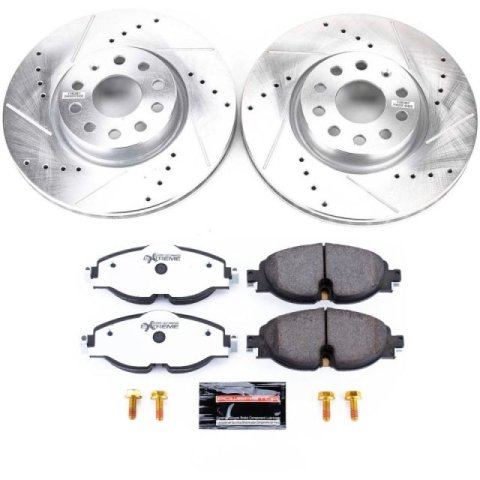 Power Stop 17-18 Volkswagen Golf Front & Rear Z26 Street Warrior Brake Kit (1x psbK7707-26, 1x psbK7082-26)