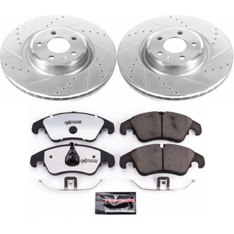 Power Stop 2012 Audi A7 Quattro Front & Rear Z26 Street Warrior Brake Kit (1x psbK6001-26, 1x psbK6140-26)