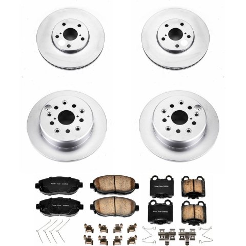 Power Stop 98-05 Lexus GS300 Front & Rear Z17 Evolution Geomet Coated Brake Kit (1x psbCRK1077, 1x psbCRK1149)