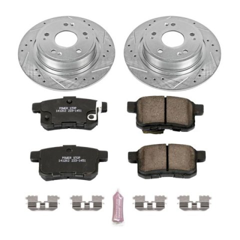 Power Stop 11-12 Honda Accord Front & Rear Z23 Evolution Sport Brake Kit (1x psbK5368, 1x psbK1043)