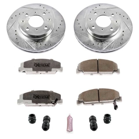 Power Stop 96-00 Honda Civic Front & Rear Z26 Street Warrior Brake Kit (1x psbKOE15309DK, 1x psbK699-26)