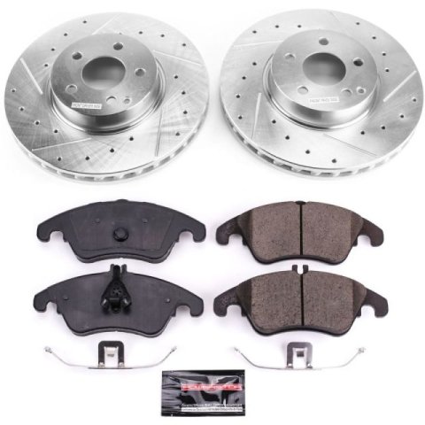 Power Stop 2017 Mercedes-Benz SLC300 Front & Rear Z23 Evolution Sport Brake Kit (1x psbK6895, 1x psbK7496)
