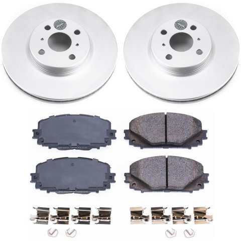 Power Stop 12-18 Toyota Yaris Front & Rear Z17 Evolution Geomet Coated Brake Kit (1x psbCRK6104, 1x psbCRK6106)