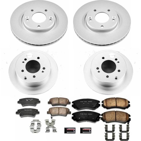 Power Stop 12-13 Kia Soul Front & Rear Z17 Evolution Geomet Coated Brake Kit (1x psbCRK5916, 1x psbCRK165)