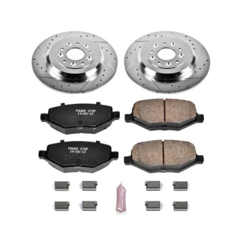Power Stop 11-15 Ford Edge Front & Rear Z23 Evolution Sport Brake Kit (1x psbK4744, 1x psbK3057)