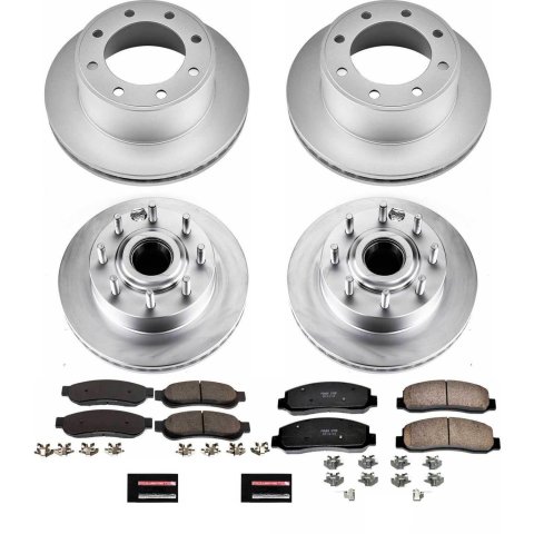 Power Stop 09-10 Ford F-250 Super Duty Front & Rear Z17 Coated Brake Kit (1x psbCRK1798, 2x psbAR85138EVC, 1x psb17-1333)