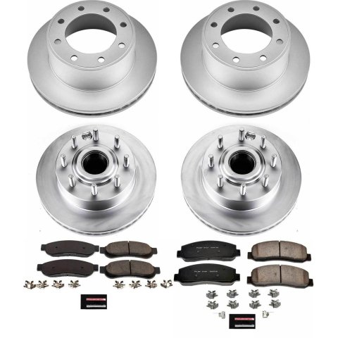Power Stop 07-08 Ford F-250 Super Duty Front & Rear Z17 Coated Brake Kit (1x psbCRK1798, 2x psbAR85138EVC, 1x psb17-1069)