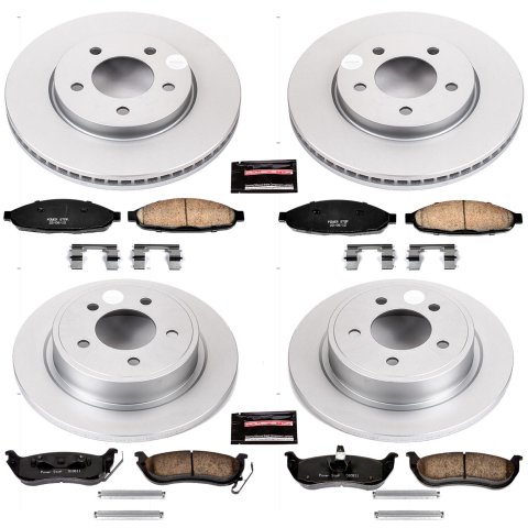Power Stop 04-08 Chrysler Pacifica Front & Rear Z17 Evolution Geomet Coated Brake Kit (1x psbCRK3020, 1x psbCRK3009)