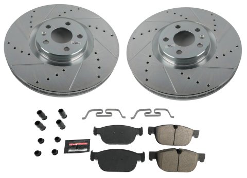 Power Stop 17-18 Volvo S90 Front & Rear Z23 Evolution Sport Brake Kit (1x psbK7757, 1x psbK7703)