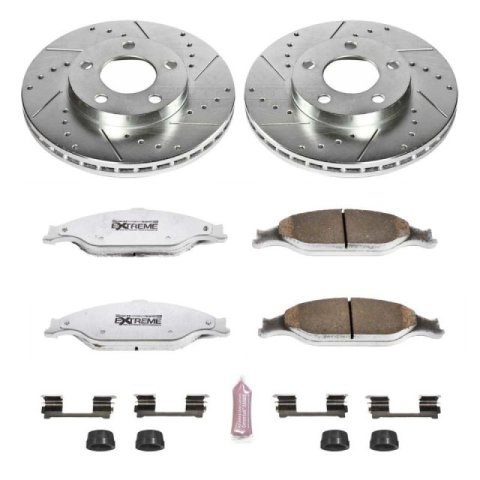 Power Stop 99-04 Ford Mustang Front & Rear Z26 Street Warrior Brake Kit (1x psbK1303-26, 1x psbK1301-26)