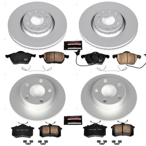 Power Stop 99-04 Audi A6 Quattro Front & Rear Z23 Evolution Sport Coated Brake Kit (1x psbCRK4845, 1x psbCRK636)