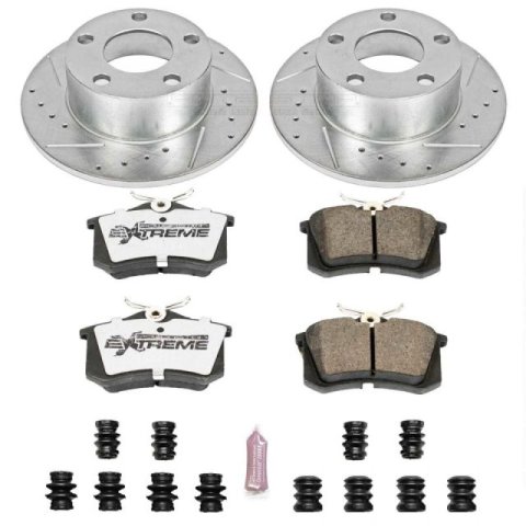 Power Stop 98-01 Audi A6 Front & Rear Z26 Street Warrior Brake Kit (1x psbK515-26, 1x psbK528-26)