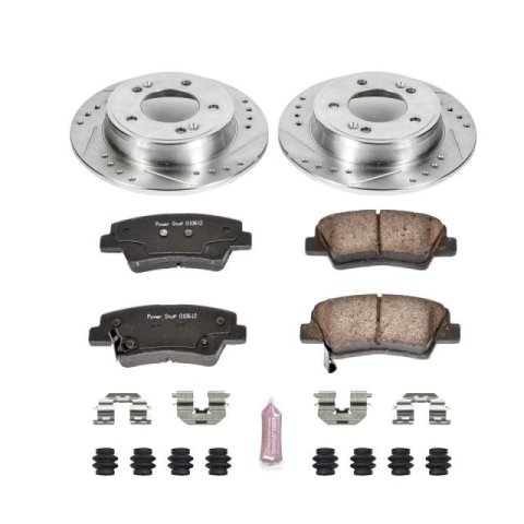 Power Stop 2018 Kia Forte5 Front & Rear Z23 Evolution Sport Brake Kit (1x psbK6501, 1x psbK7672)