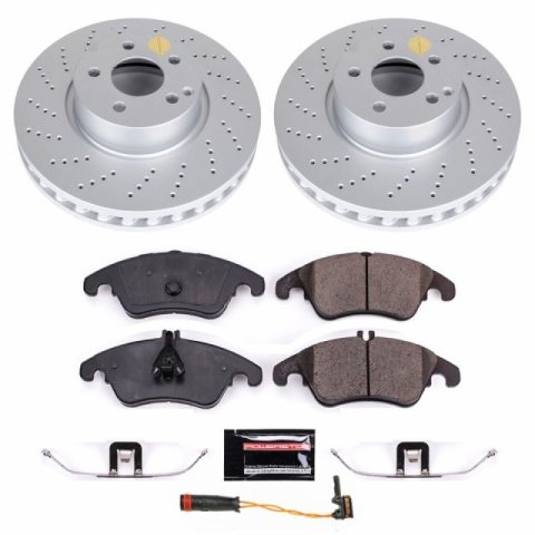 Power Stop 2017 Mercedes-Benz SLC300 Front & Rear Z23 Evolution Sport Coated Brake Kit (1x psbCRK7496, 1x psbCRK6895)