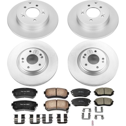 Power Stop 2015 Hyundai Sonata Front & Rear Z17 Evolution Geomet Coated Brake Kit (1x psbCRK6936, 1x psbCRK6982)