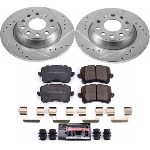 Power Stop 2015 Audi Q3 Front & Rear Z23 Evolution Sport Brake Kit (1x psbK7324, 1x psbK2963)