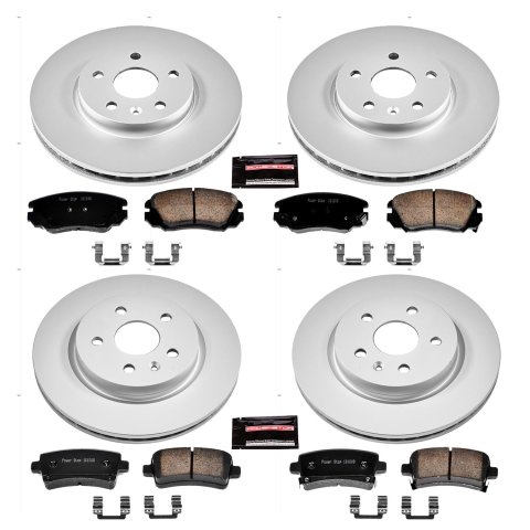Power Stop 2010 Buick Allure Front & Rear Z17 Evolution Geomet Coated Brake Kit (1x psbCRK5547, 1x psbCRK5334)