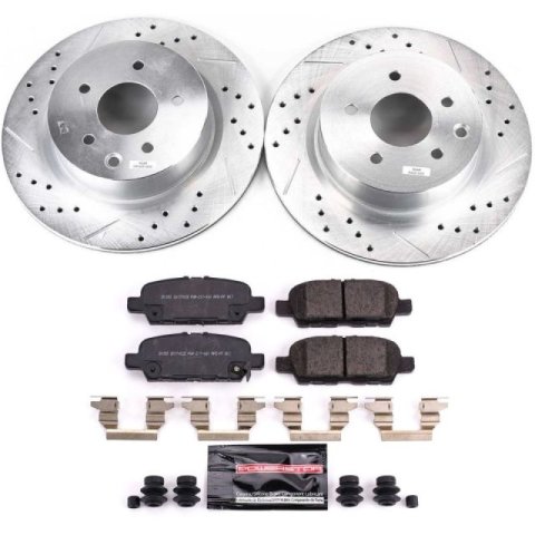 Power Stop 18-19 Nissan 370Z Front & Rear Z23 Evolution Sport Brake Kit (1x psbK8062, 1x psbK112)