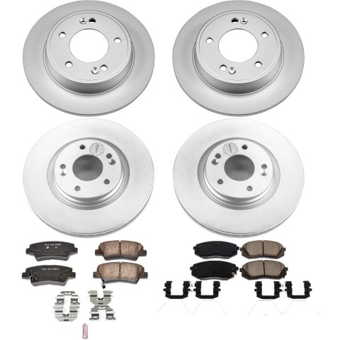 Power Stop 17-19 Kia Soul Front & Rear Z17 Evolution Geomet Coated Brake Kit (1x psbCRK8011, 1x psbCRK6501)