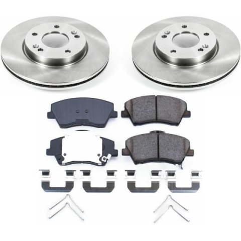 Power Stop 17-19 Hyundai Elantra Front & Rear Autospecialty Brake Kit (1x psbKOE6501, 1x psbKOE7370)