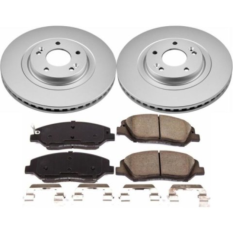 Power Stop 17-18 Hyundai Santa Fe Front & Rear Z17 Evolution Geomet Coated Brake Kit (1x psbCRK7513, 1x psbCRK7507)