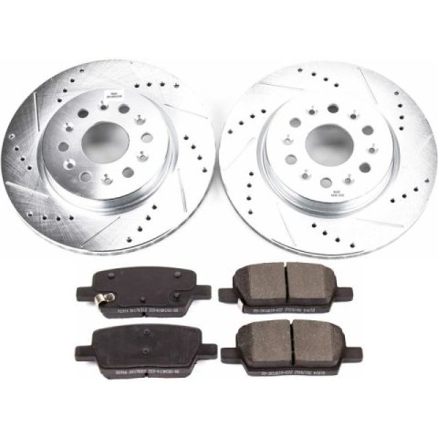 Power Stop 17-18 GMC Acadia Front & Rear Z23 Evolution Sport Brake Kit (1x psbK7411, 1x psbK7409)