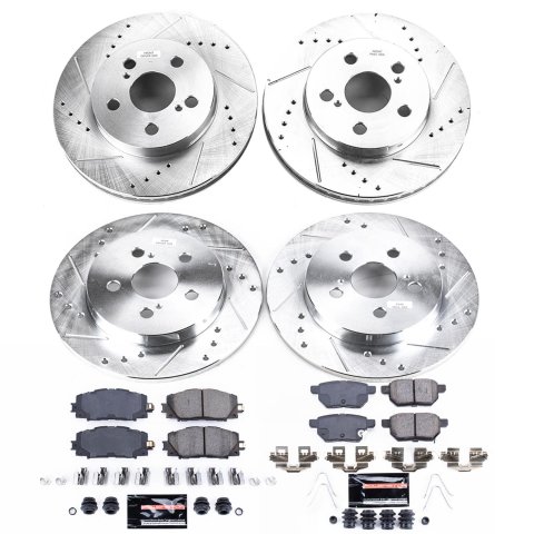 Power Stop 16-18 Toyota Prius Front & Rear Z23 Evolution Sport Brake Kit (1x psbK5503, 1x psbK7701)