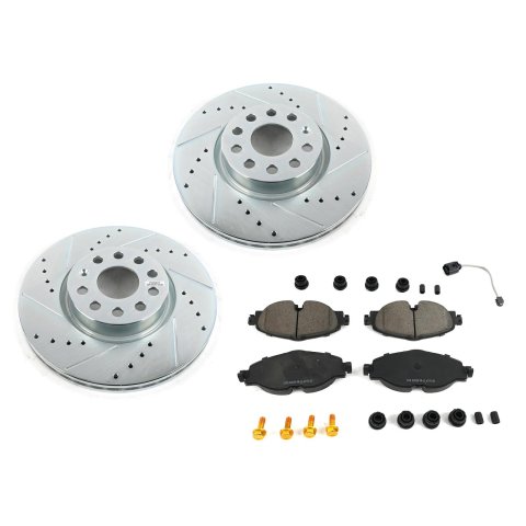 Power Stop 16-18 Audi TT Quattro Front & Rear Z23 Evolution Sport Brake Kit (1x psbK7176, 1x psbK7082)