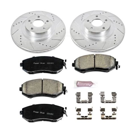 Power Stop 16-17 Subaru Crosstrek Front & Rear Z23 Evolution Sport Brake Kit (1x psbK6082, 1x psbK6107)