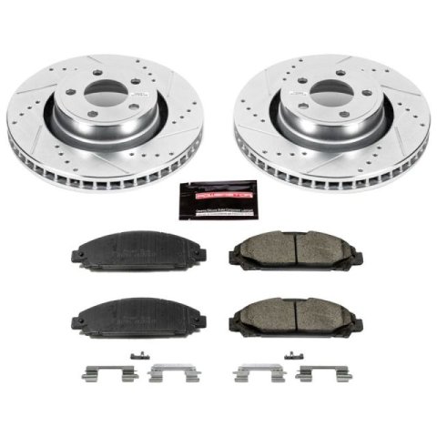 Power Stop 15-19 Ford Mustang Front & Rear Z23 Evolution Sport Brake Kit (1x psbK6813, 1x psbK6809)