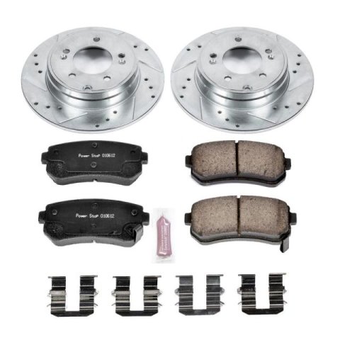 Power Stop 15-17 Hyundai Tucson Front & Rear Z23 Evolution Sport Brake Kit (1x psbK7343, 1x psbK6936)