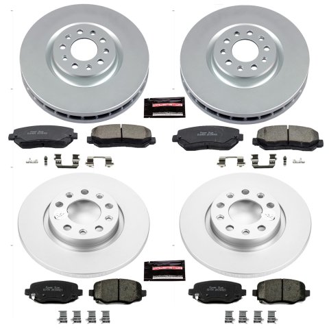 Power Stop 15-17 Chrysler 200 Front & Rear Z17 Evolution Geomet Coated Brake Kit (1x psbCRK6538, 1x psbCRK6543)