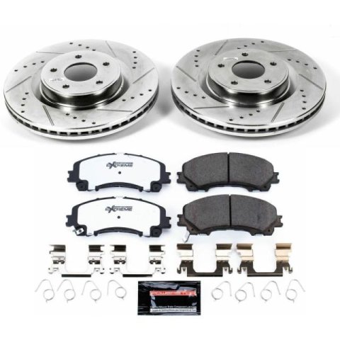 Power Stop 14-17 Infiniti Q50 Front & Rear Z26 Street Warrior Brake Kit (1x psbK2427-26, 1x psbK6944-26)