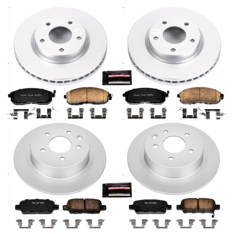 Power Stop 13-18 Nissan Sentra Front & Rear Z17 Evolution Geomet Coated Brake Kit (1x psbCRK098, 1x psbCRK6961)