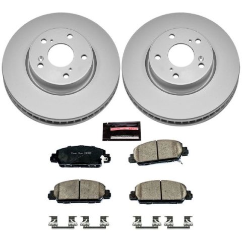 Power Stop 13-17 Honda Accord Front & Rear Z17 Evolution Geomet Coated Brake Kit (1x psbCRK5368, 1x psbCRK6515)
